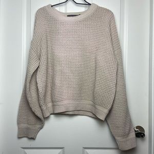 Vintage 90s David Taylor Cream 100% Acrylic Chunky Knit Crew Neck Sweater Size L